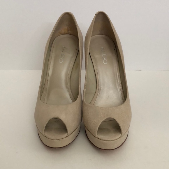 Aldo Tan Peep Toe Heels - Picture 2 of 5